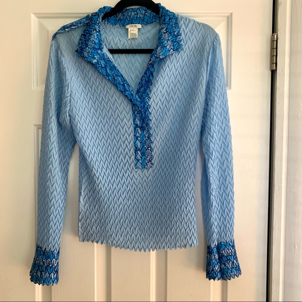 Caché Blue Vintage Y2K Button Down